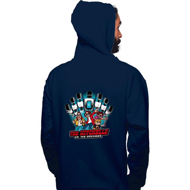 Daily_Deal_Shirts Pullover Hoodies, Unisex / Small / Navy Family VS Machines