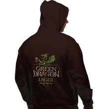 Load image into Gallery viewer, Shirts Pullover Hoodies, Unisex / Small / Dark Chocolate Green Dragon Lager
