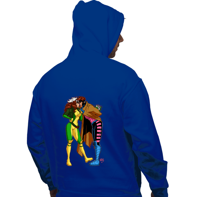 Daily_Deal_Shirts Pullover Hoodies, Unisex / Small / Royal Blue Rogue And Gambit Love