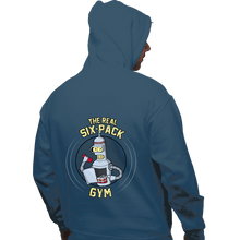 Load image into Gallery viewer, Shirts Pullover Hoodies, Unisex / Small / Indigo Blue The Real Six Pack
