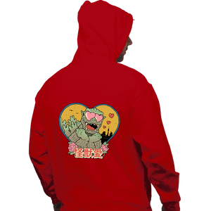 Daily_Deal_Shirts Pullover Hoodies, Unisex / Small / Red Kaiju Love