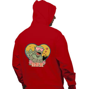 Daily_Deal_Shirts Pullover Hoodies, Unisex / Small / Red Kaiju Love