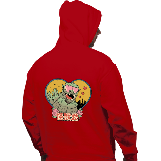 Daily_Deal_Shirts Pullover Hoodies, Unisex / Small / Red Kaiju Love