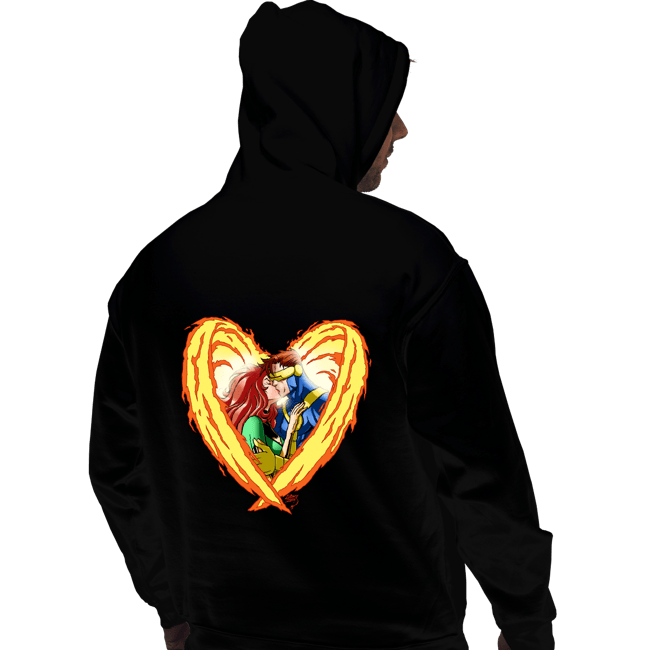 Daily_Deal_Shirts Pullover Hoodies, Unisex / Small / Black Burning Love