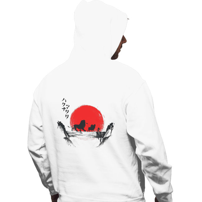 Shirts Pullover Hoodies, Unisex / Small / White Hakuna Matata Sunset