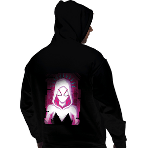 Daily_Deal_Shirts Pullover Hoodies, Unisex / Small / Black Glitch Spider-Gwen