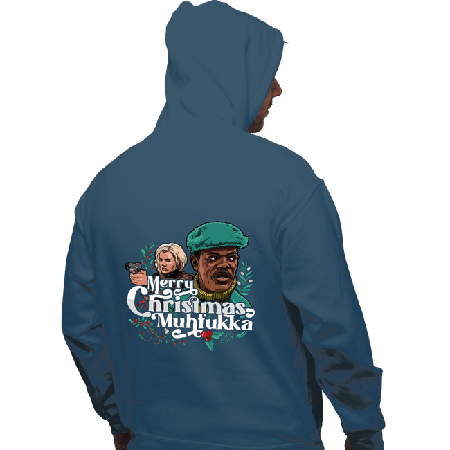 Daily_Deal_Shirts Pullover Hoodies, Unisex / Small / Indigo Blue Merry Christmas Muhfukka