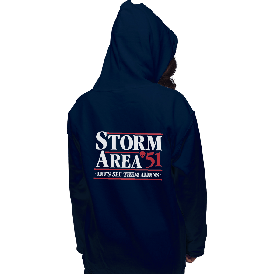 Shirts Pullover Hoodies, Unisex / Small / Navy Storm Area 51
