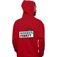 Load image into Gallery viewer, Shirts Pullover Hoodies, Unisex / Small / Red Where&#39;s Perry?
