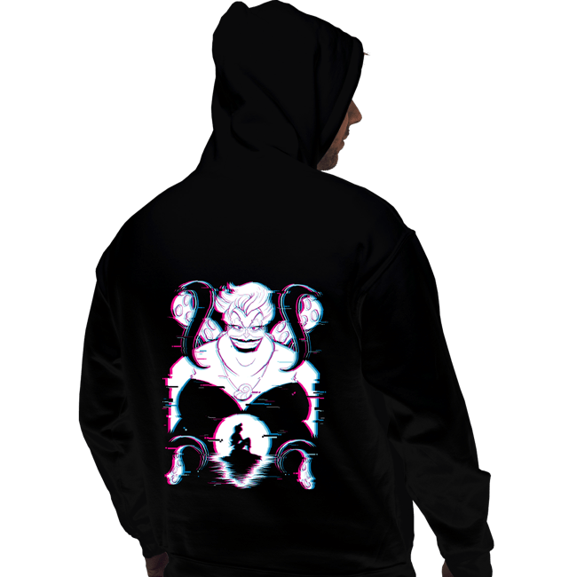 Daily_Deal_Shirts Pullover Hoodies, Unisex / Small / Black Glitched Ursula