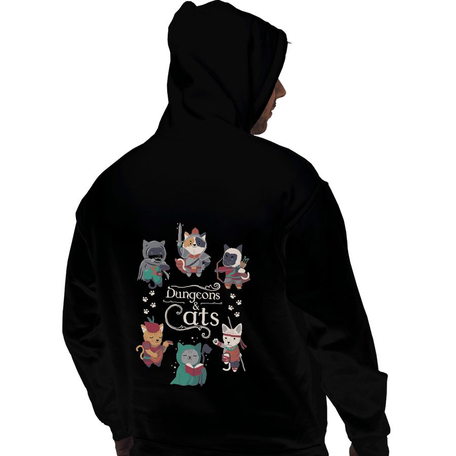 Shirts Zippered Hoodies, Unisex / Small / Black Dungeons & Cats 2nd Edition