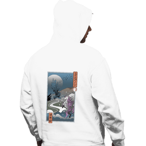 Daily_Deal_Shirts Pullover Hoodies, Unisex / Small / White Unicorn Ukiyo-e