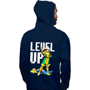 Daily_Deal_Shirts Pullover Hoodies, Unisex / Small / Navy Rogue Level Up