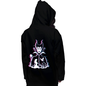 Daily_Deal_Shirts Pullover Hoodies, Unisex / Small / Black Glitched Maleficent