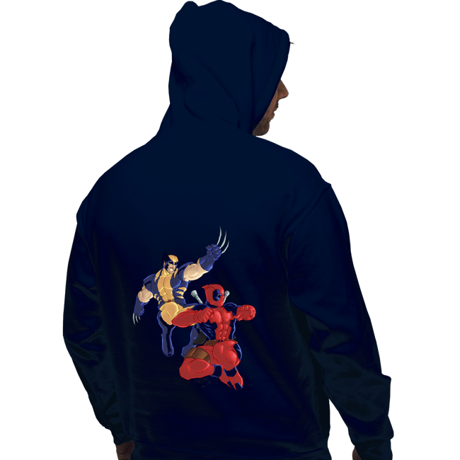 Secret_Shirts Pullover Hoodies, Unisex / Small / Navy Wolverine & Deadpool