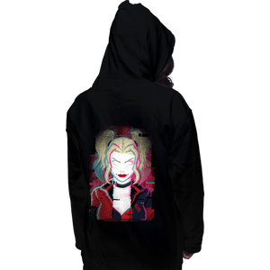 Daily_Deal_Shirts Pullover Hoodies, Unisex / Small / Black Glitch Harley