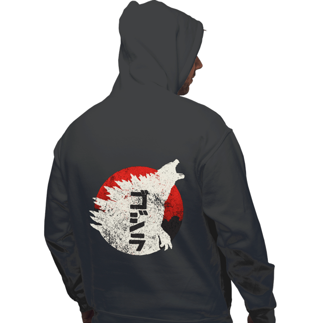 Secret_Shirts Pullover Hoodies, Unisex / Small / Charcoal Kaiju Through Japan