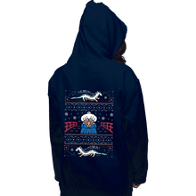 Load image into Gallery viewer, Shirts Pullover Hoodies, Unisex / Small / Navy Magical Japanese Folk Christmas Sweaters
