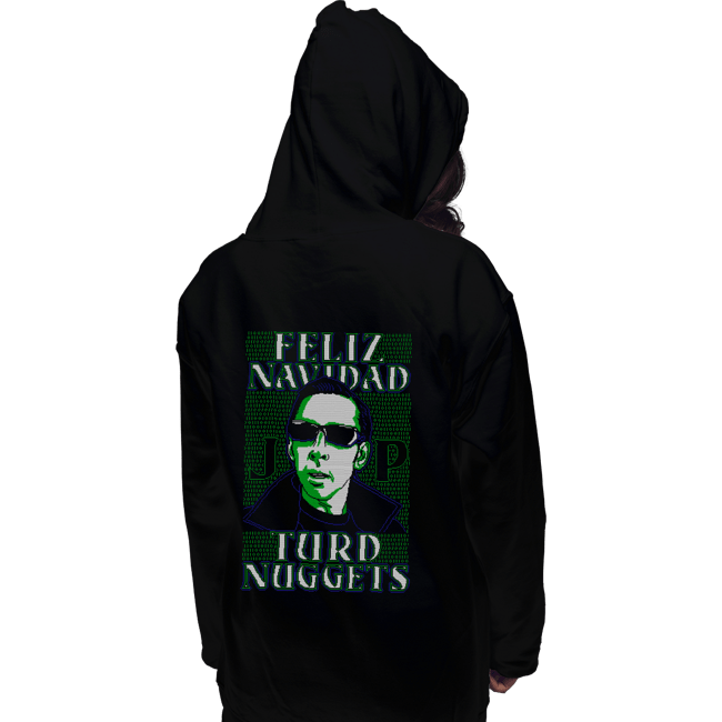 Daily_Deal_Shirts Pullover Hoodies, Unisex / Small / Black Feliz Navidad Turd Nuggets