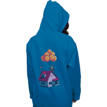 Load image into Gallery viewer, Shirts Pullover Hoodies, Unisex / Small / Sapphire Adventure Is Up There
