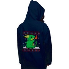 Load image into Gallery viewer, Shirts Pullover Hoodies, Unisex / Small / Navy Ugly Dragon Christmas
