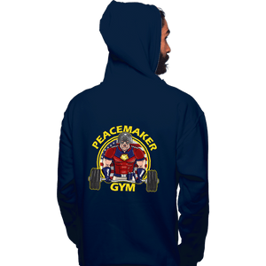 Daily_Deal_Shirts Pullover Hoodies, Unisex / Small / Navy Eagly Gym