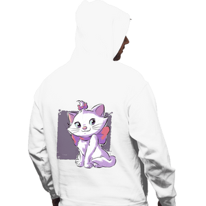 Daily_Deal_Shirts Pullover Hoodies, Unisex / Small / White Vain Cat