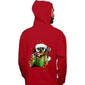 Daily_Deal_Shirts Pullover Hoodies, Unisex / Small / Red Christmas Robot