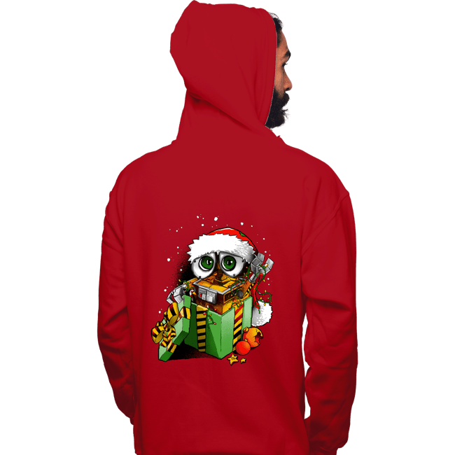 Daily_Deal_Shirts Pullover Hoodies, Unisex / Small / Red Christmas Robot