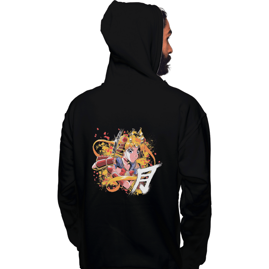 Shirts Zippered Hoodies, Unisex / Small / Black Samurai Moon
