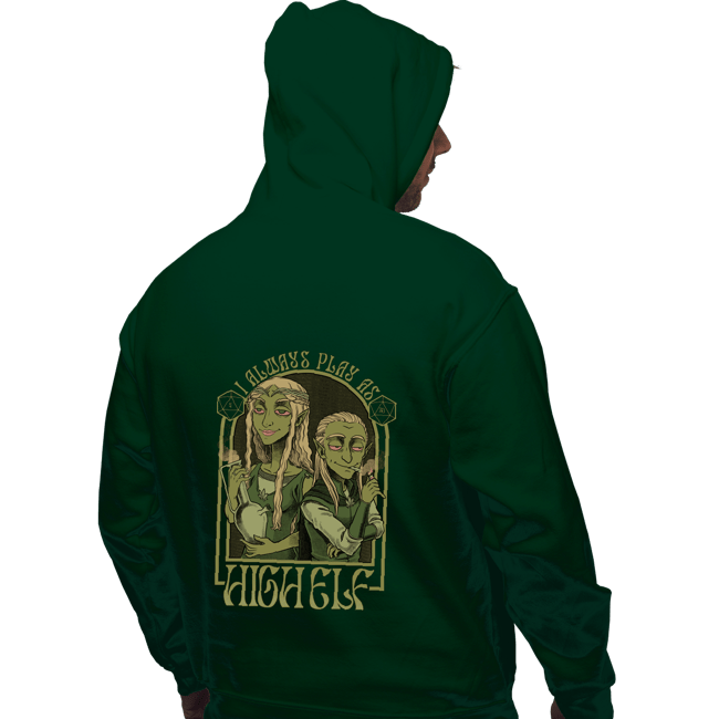 Secret_Shirts Pullover Hoodies, Unisex / Small / Forest I Play As High Elf