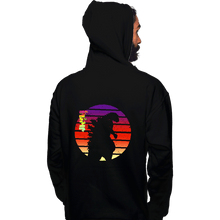 Load image into Gallery viewer, Shirts Pullover Hoodies, Unisex / Small / Black Sunset Kaiju
