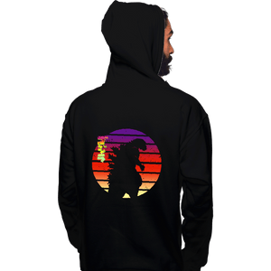 Shirts Pullover Hoodies, Unisex / Small / Black Sunset Kaiju