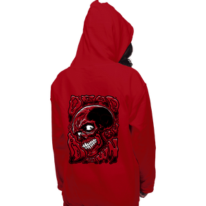 Daily_Deal_Shirts Pullover Hoodies, Unisex / Small / Red Dead By Dawn Skull