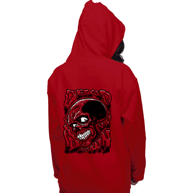 Daily_Deal_Shirts Pullover Hoodies, Unisex / Small / Red Dead By Dawn Skull