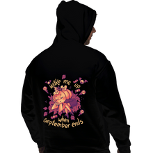 Load image into Gallery viewer, Shirts Pullover Hoodies, Unisex / Small / Black Sleepy Pumpkin
