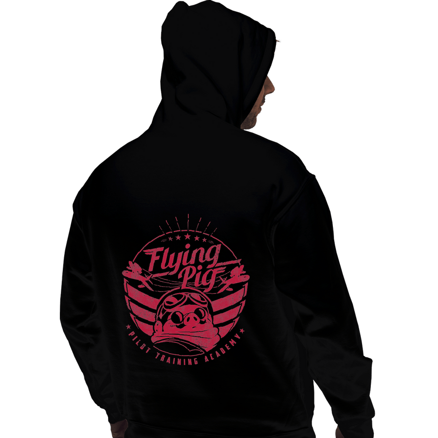 Shirts Pullover Hoodies, Unisex / Small / Black Flying Pig
