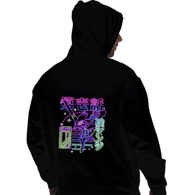 Shirts Pullover Hoodies, Unisex / Small / Black Neon EVA