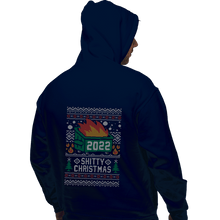 Load image into Gallery viewer, Secret_Shirts Pullover Hoodies, Unisex / Small / Navy Ugly Shitty Christmas Sweater
