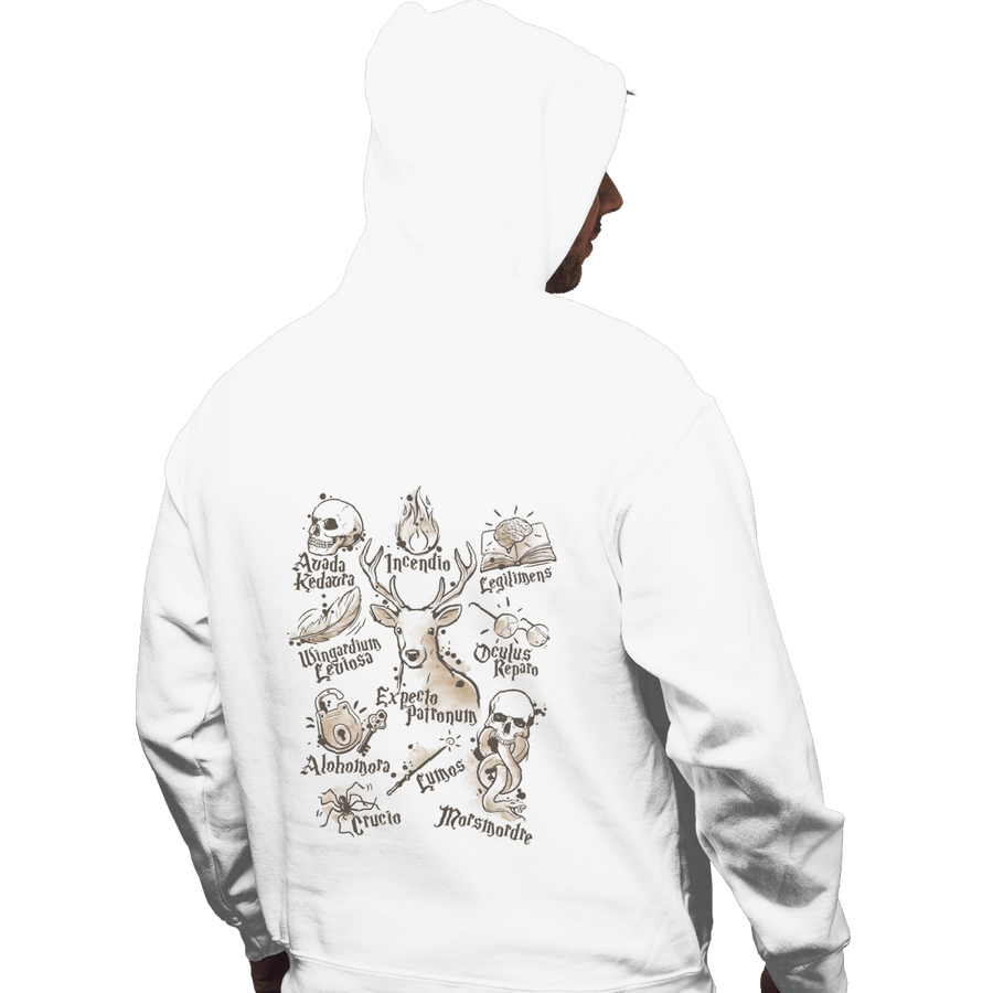 Shirts Pullover Hoodies, Unisex / Small / White Magic Spell notes
