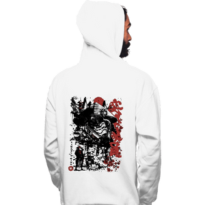 Daily_Deal_Shirts Pullover Hoodies, Unisex / Small / White Trooper Samurai