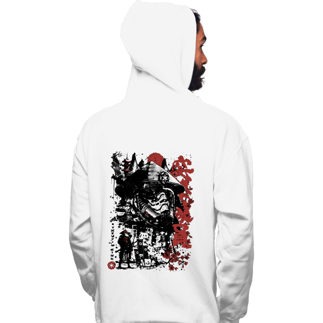 Daily_Deal_Shirts Pullover Hoodies, Unisex / Small / White Trooper Samurai