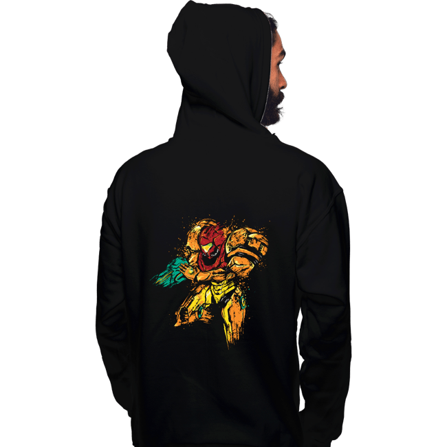 Shirts Pullover Hoodies, Unisex / Small / Black Metroid - Galactic Bounty Hunter