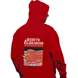 Shirts Pullover Hoodies, Unisex / Small / Red Donuts And Dragons