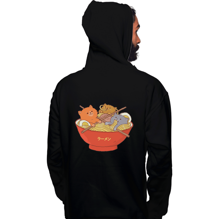 Shirts Zippered Hoodies, Unisex / Small / Black Ramen Cats