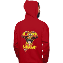 Load image into Gallery viewer, Shirts Pullover Hoodies, Unisex / Small / Red SHAZAM
