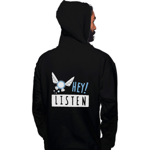 Sold_Out_Shirts Pullover Hoodies, Unisex / Small / Black Hey Shut Up!