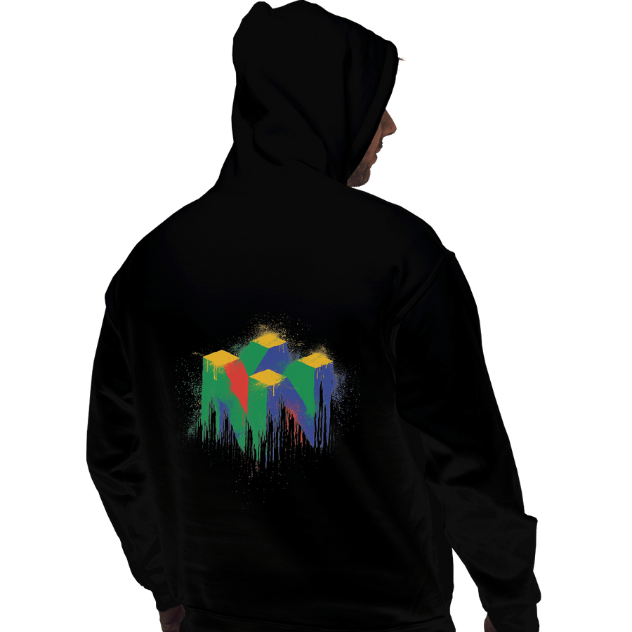 Shirts Pullover Hoodies, Unisex / Small / Black N64 Splash