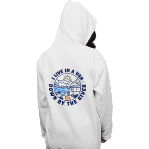 Daily_Deal_Shirts Pullover Hoodies, Unisex / Small / White Van By The River