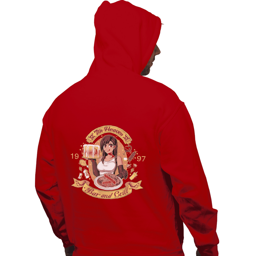 Shirts Pullover Hoodies, Unisex / Small / Red 7th Heaven Bar And Grill